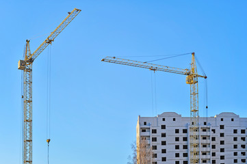 cranes and building construction