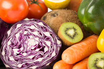 Canvas Print - fruits and vegetables pile