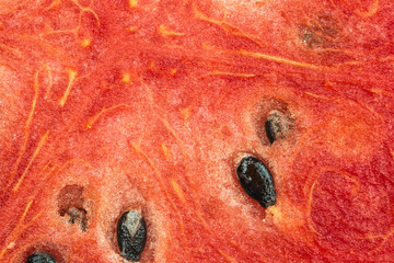 closeup red watermelon