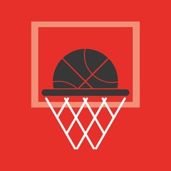 Wall Mural - Basketball objects icon