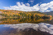 Autumn landscape and reflection in White mountain National forest, New Hampshire