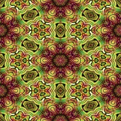  Abstract seamless green floral pattern for background