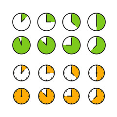 Aufkleber - Different time icons isolated on white. Design elements