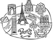 Illustrated Map of Paris, France