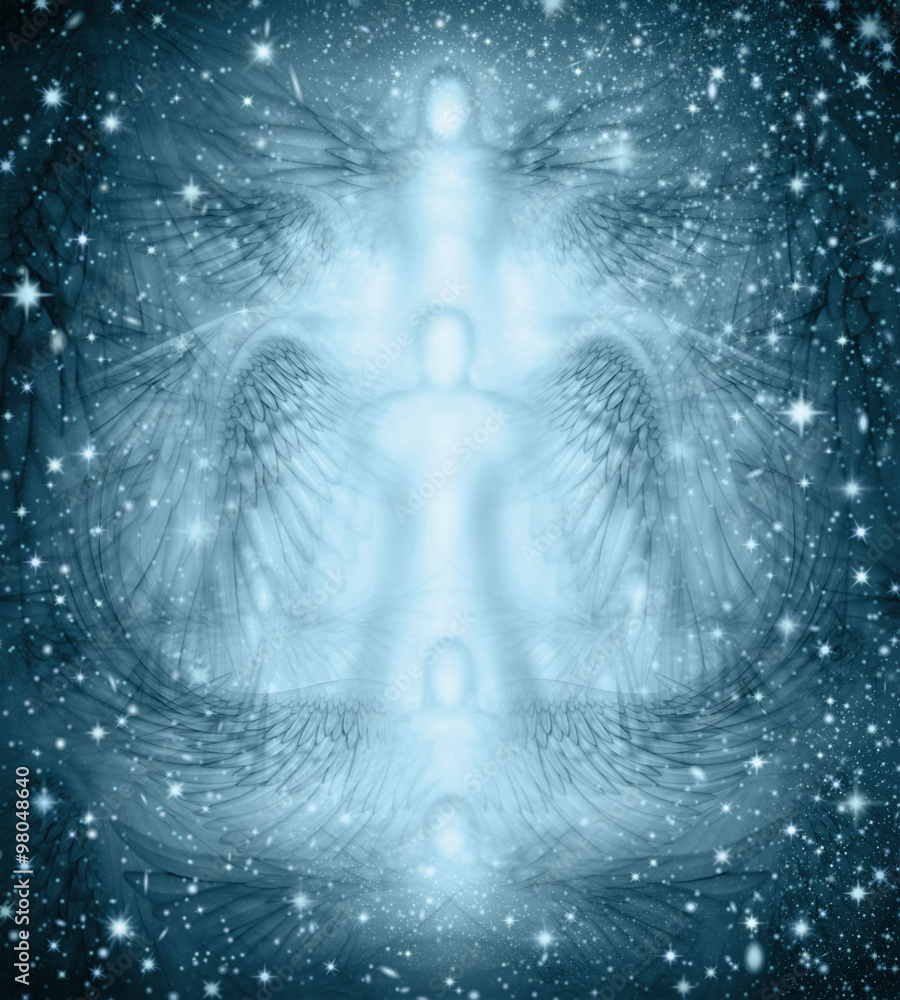 Photographie Angels Starry Night Background