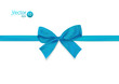 Ribbon with blue bow.