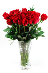 Fotomurales - red roses in vase