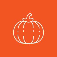 Sticker - Pumpkin line icon