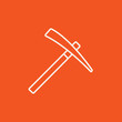 © Visual Generation - Pickax line icon.