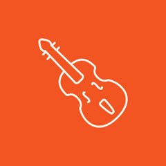 Poster - Cello line icon.