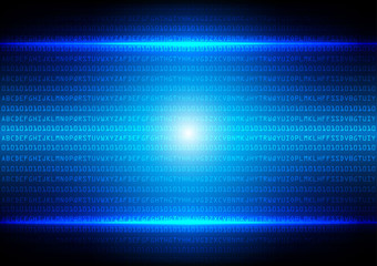 abstract  binary code blue technology background