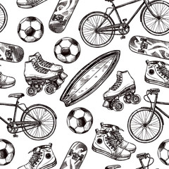 Sticker - Active Recreation Seamless Pattern