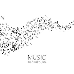 Wall Mural - Vector Illustration of an Abstract Music Background