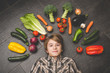 vegetables in the kitchen - vegetarian healthy people