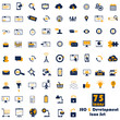 Set of SEO and Development icons. vector.