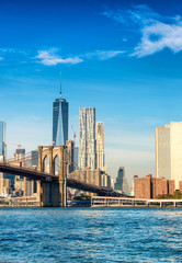 Canvas Print - Beautiful Lower Manhattan skyline. Buildings of New York