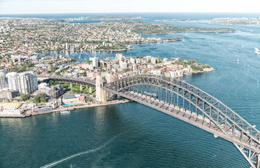 Sticker - Helicopter view of Sydney skyline