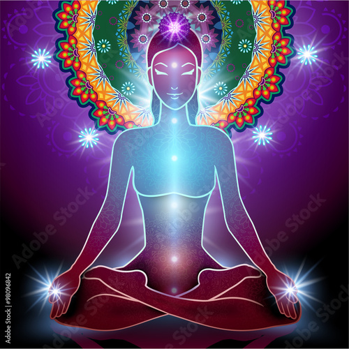 Yoga Loto Position Canvas Print