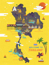 Thailand Travel Concept Poster