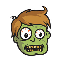 Wall Mural - Boy Zombie Head Design Vector