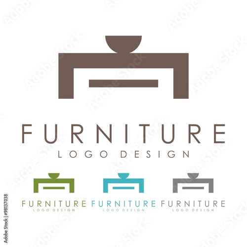 Furniture Logo Table Logo Design Logo Vector Stock Vector Adobe Stock