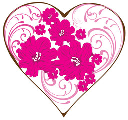 Sticker - Floral Heart