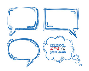 Sticker - 4 oldschool speech and thought bubbles