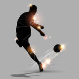 Fototapeta  - abstract soccer speed shoot