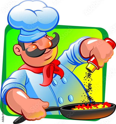 Naklejka - mata magnetyczna na lodówkę Cook with spices