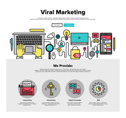 Aufkleber - Viral marketing flat line web graphics