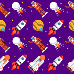 Poster - Space Seamless Pattern