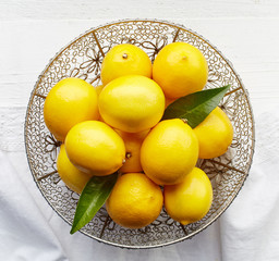 Wall Mural - fresh natural lemons