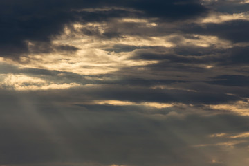 Wall Mural - ray light of sun through cloud