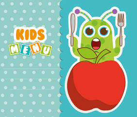 Sticker - kids menu design 