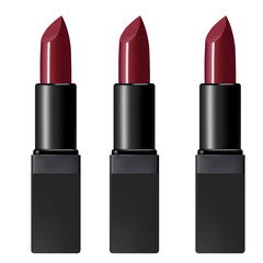 The lipstick executed in realistic style. Vector illustration