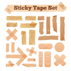 beige sticky tape set
