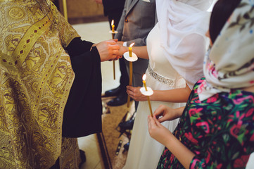 Wall Mural - Priest Holding Bride's Hand