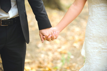 Wall Mural - Holding Hands in Park