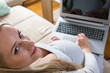 © bigguns - pregnant woman spends time a laptop