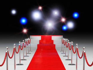 Wall Mural - red carpet stair