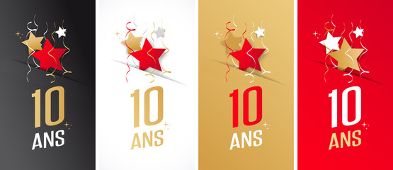 Sticker - Anniversaire / 10 ans