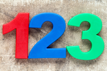 Wall Mural - 123 colorful plastic number