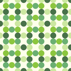 Wall Mural - Green circles seamless pattern