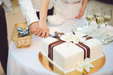 Wall Mural - Cutting Wedding Cake