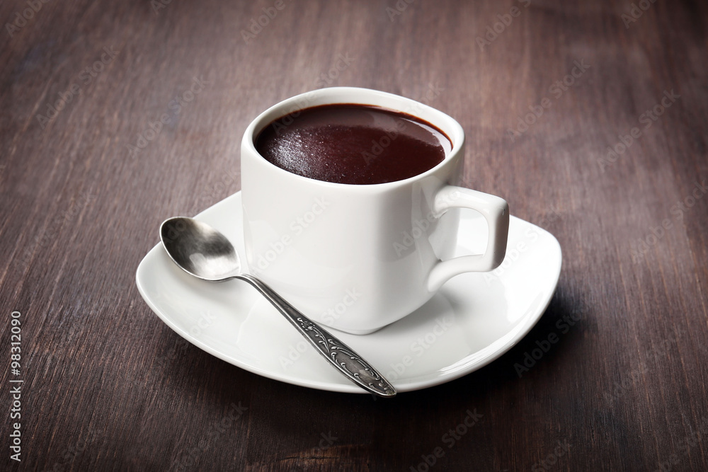 Cacao on wooden table