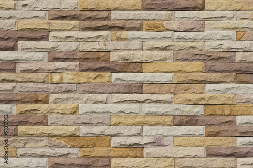Naklejka na szybę Stone brick wall texture as background