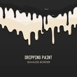 Dripping paint seamless border