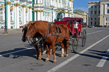 Carriage With Two Horses At Hermitage