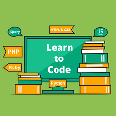 Wall Mural - learn to code