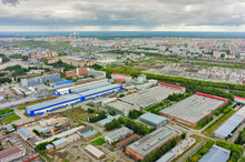 Aerial View Of Industrial Area Of Tyumen. Russia